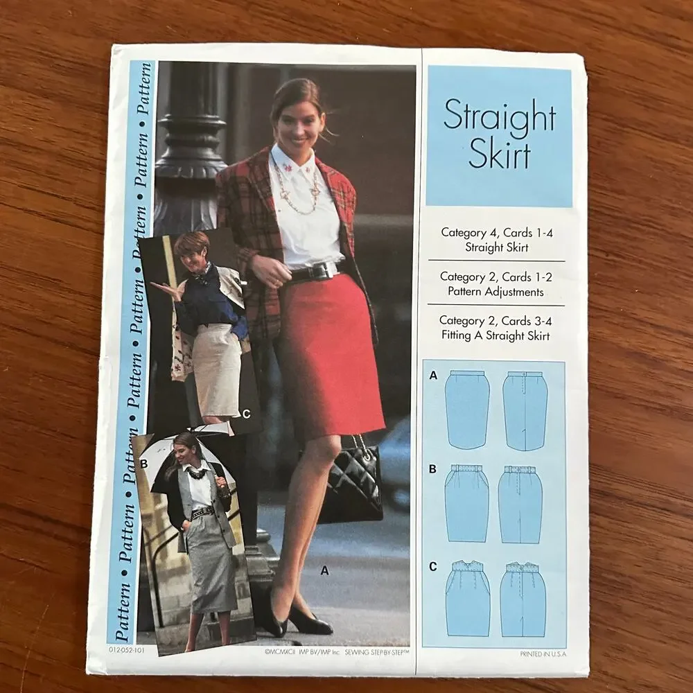 UNCUT Step-by-Step Sewing Pattern Straight Skirt Size 4-22